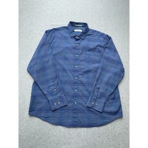 Tommy Bahama Shirt Mens XL Blue Plaid Siesta Key Stretch Performance Button Up‎